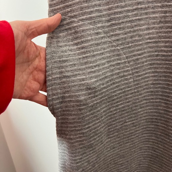 J. Jill NEW Women Textured Rayon Blend Gray  Long Sleeve Dress Easy Wear Medium - Picture 9 of 15